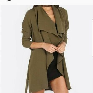 Olive green wrap jacket